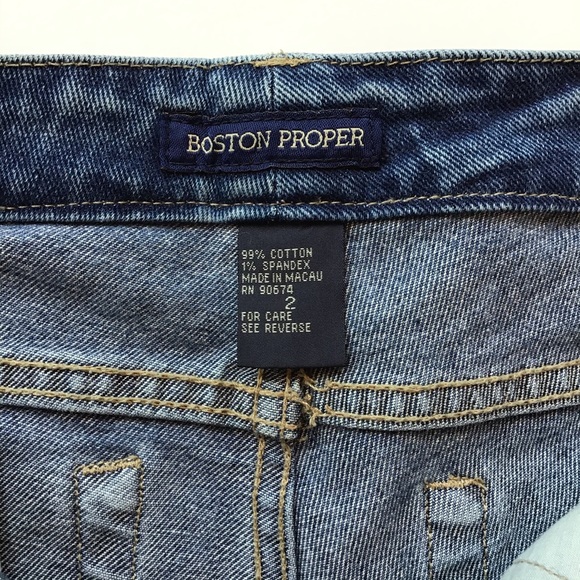 Boston Proper Boho Embroidered Medium Wash Jeans 2 - Picture 5 of 10